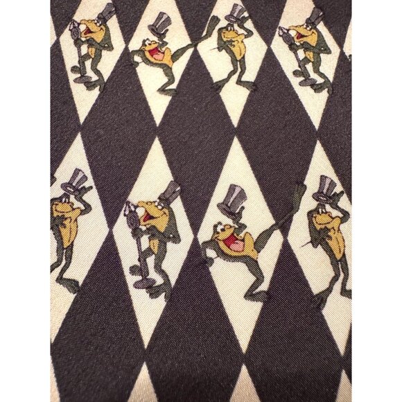 Rare 1995 Warner Bros. Michigan J. Frog Tie – 100% Silk Looney Tunes Vintage Col - Picture 5 of 6